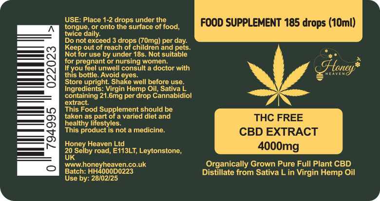 CBD Oil 4000mg CBD Extract (10ml / 30ml)