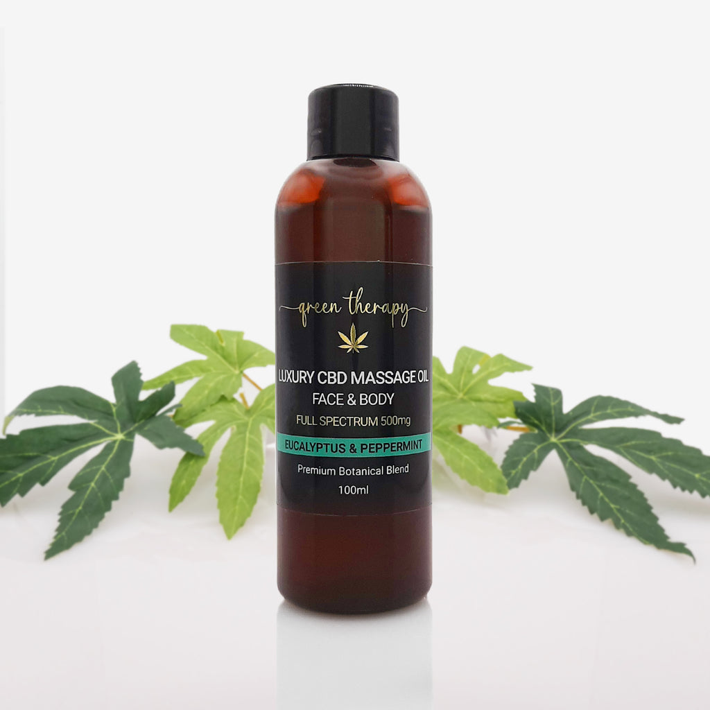 CBD Massage Oil UK - (Eucalyptus & Peppermint) – Honey Heaven